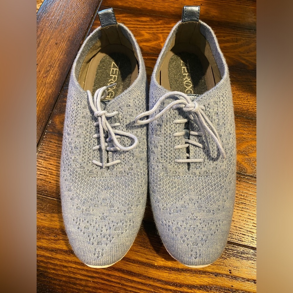 COLE HAAN WOMEN'S  BLUE ZEROGRAND WOOL
OX SHOES Size 9‎ 1/2 B